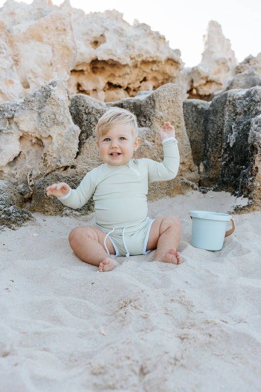 Boys mint green two piece swimwear